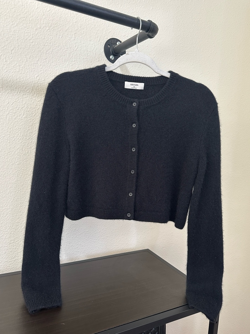 Aritzia Cashmere Cropped Button Cardigan